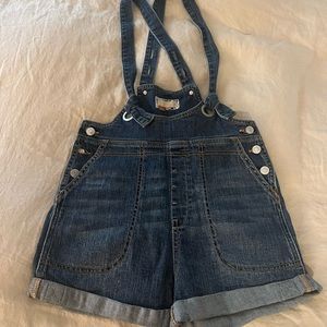 Denim Overall Shorts